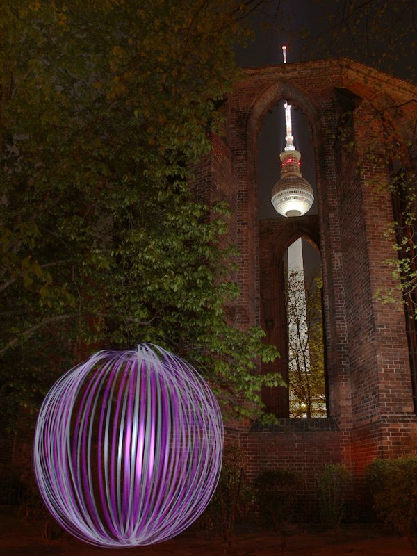 Lightpainting Berlin Fernsehturm Alexanderplatz 2019